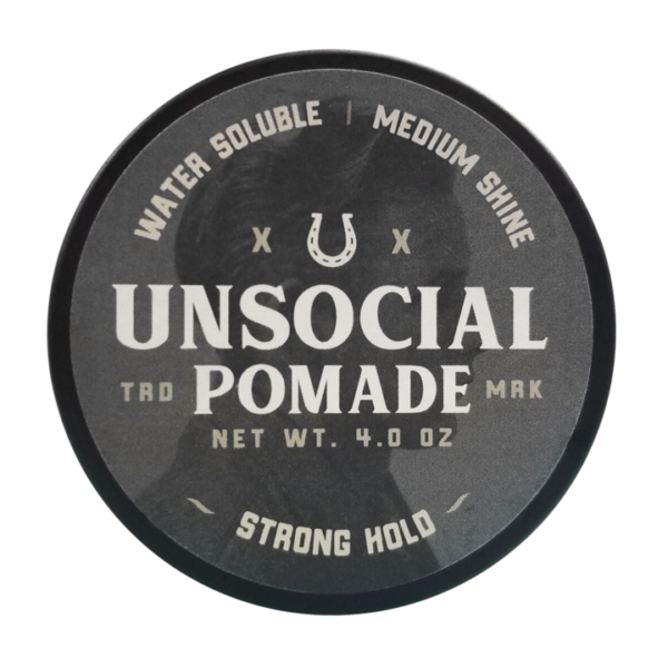 Pomade, Solid Hold, Water Soluble, Low/Medium Shine 4 oz.
