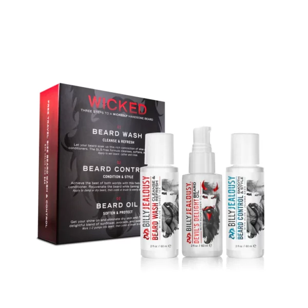 Wicked Beard Trio Kit - Warm Vanilla Scent - Image 2